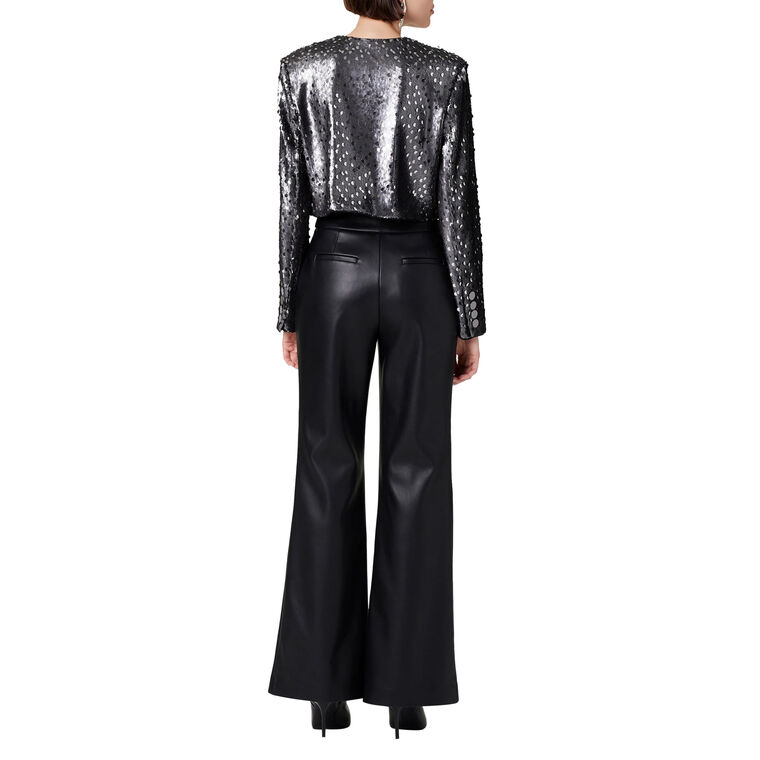 Gaia Flared Vegan Leather Pants image number null