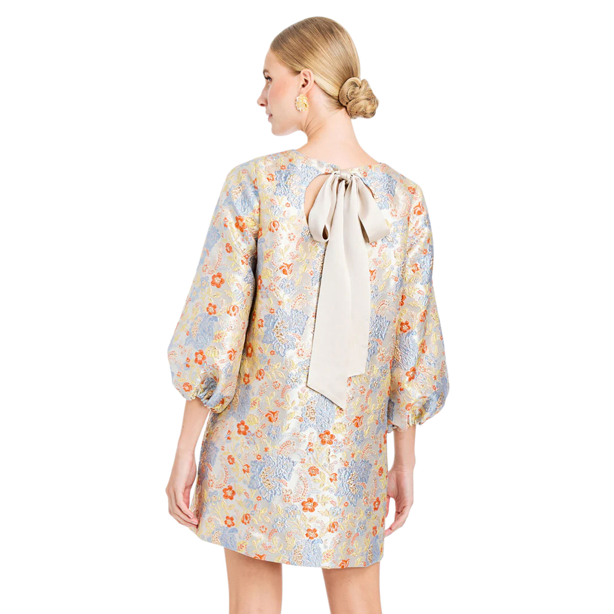 Rose Museロゼミューズjacquard check dress Rosanna Metallic Floral Jacquard Mini Dress