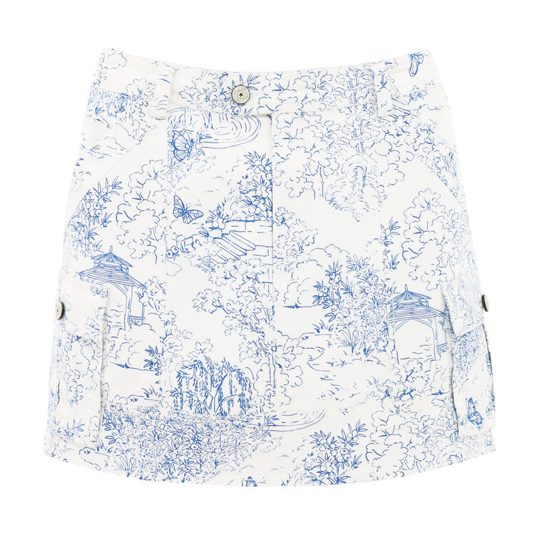 Garden Print Toile Mini Skirt image number null