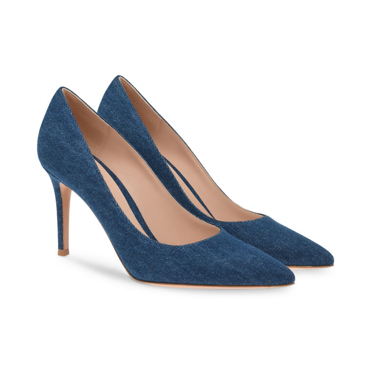 Gianvito 85mm Denim Pump image number null