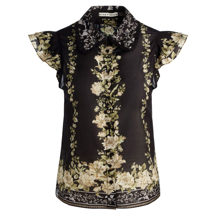 Martel Flutter Sleeve Blouse image number null