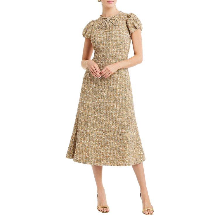 Perla Tweed Midi Dress image number null