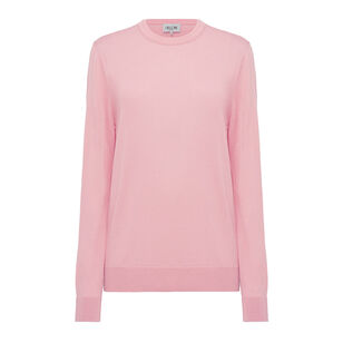 Wool Crewneck Sweater With Split Sleeves