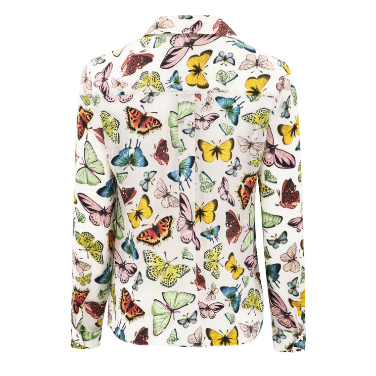 Eloise Butterfly Silk-Blend Blouse image number null