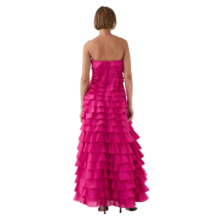 Fleur Strapless Pleated Gown image number null