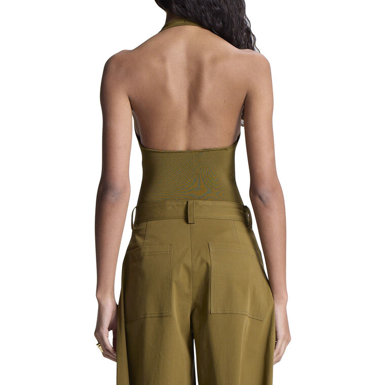 Lila Sleeveless Knit V-Neck Bodysuit image number null
