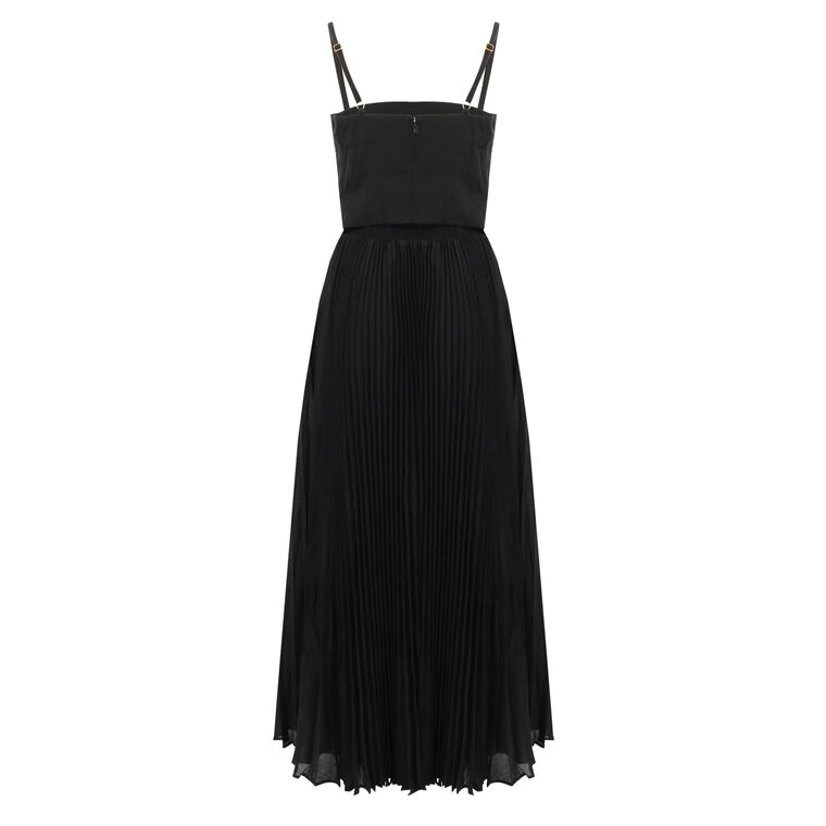 Dominique Pleated A-Line Convertible Gown image number null