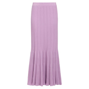 Axel Flared Rib Knit Midi Skirt