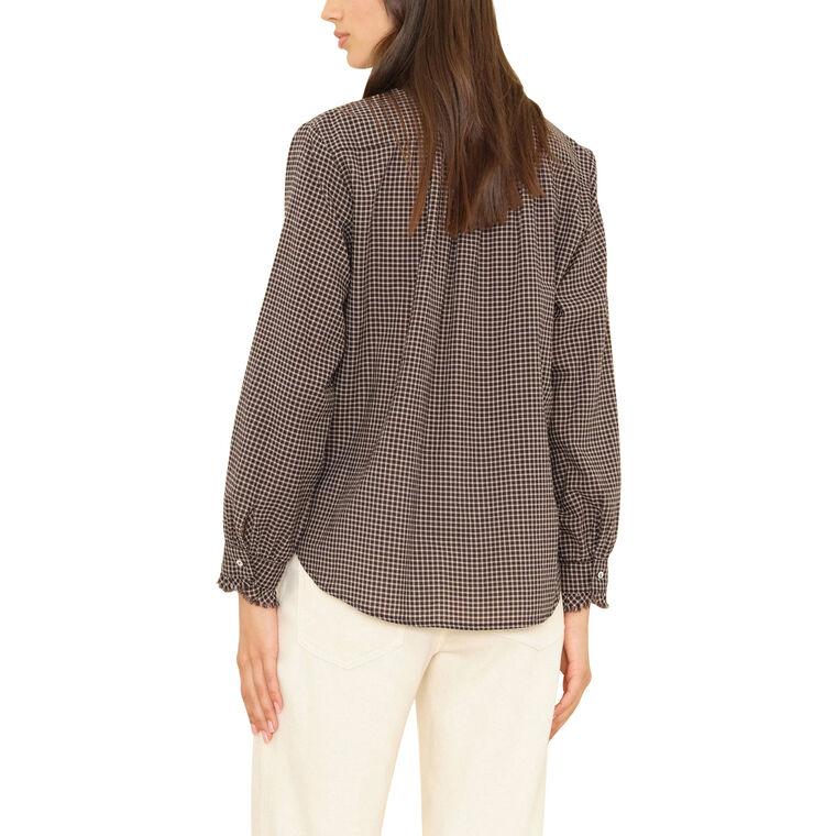 Amelie Long Sleeve Gingham Button-Down Shirt image number null