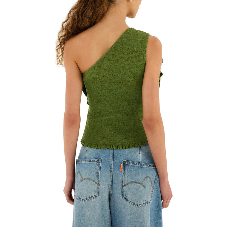 One Shoulder 3D Detail Blouse image number null