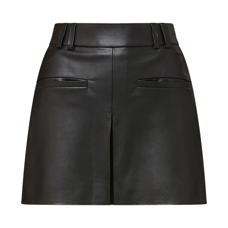 Pavaline Vegan Leather Mini Skirt image number null