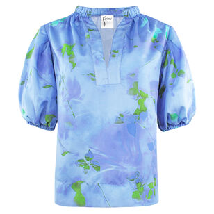 Marcie Enchanted Forest Print Puff Sleeve Top