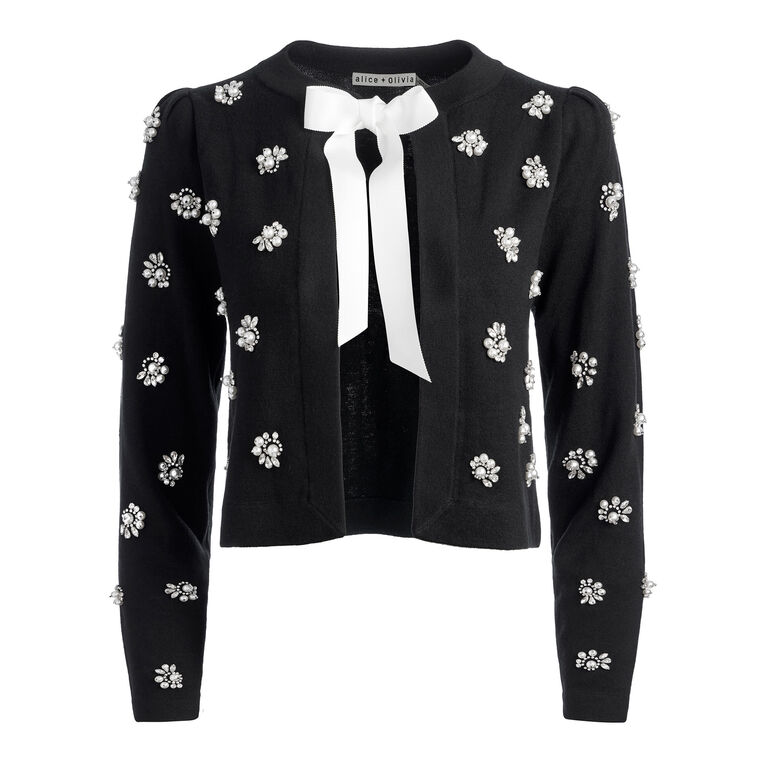Trina Embellished Cropped Cardigan image number null