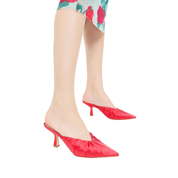 Inez Satin Mule image number null