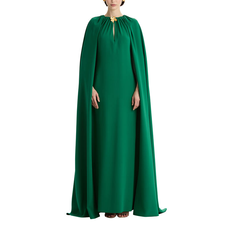 Cyclamen-Detailed Georgette Caftan image number null