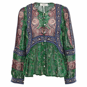 Melba Print Long Sleeve Top