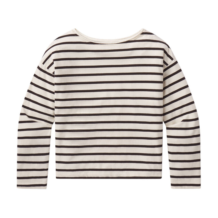 Boat Neck Long Sleeve Tee image number null