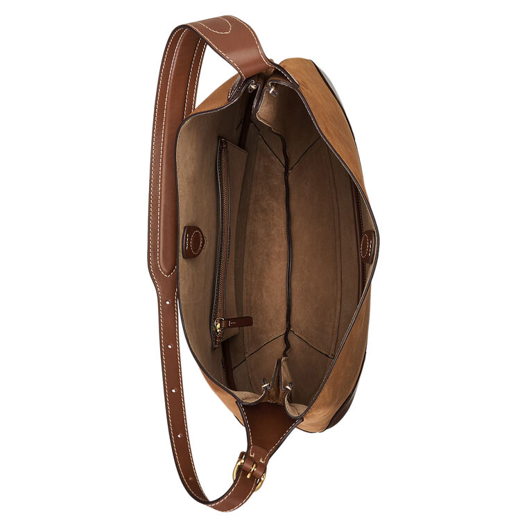 Polo ID Suede Large Shoulder Bag image number null
