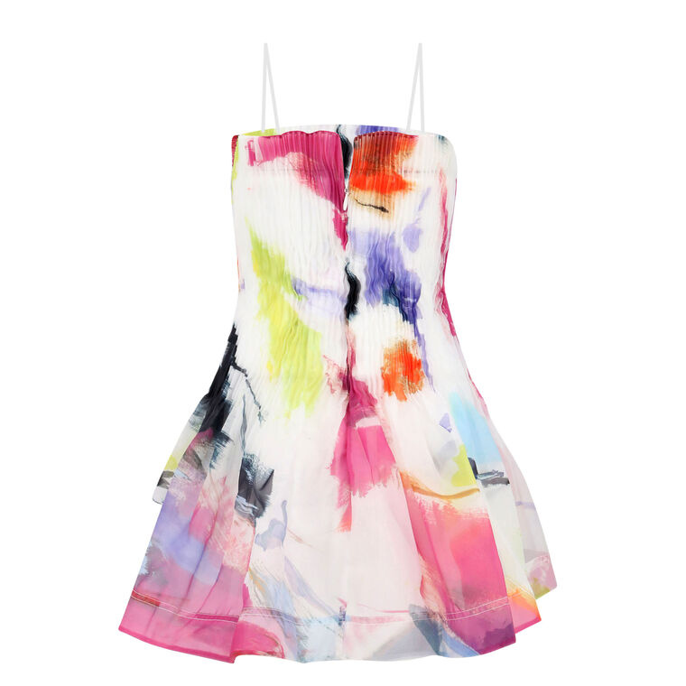 Celestial Pleated Mini Dress image number null