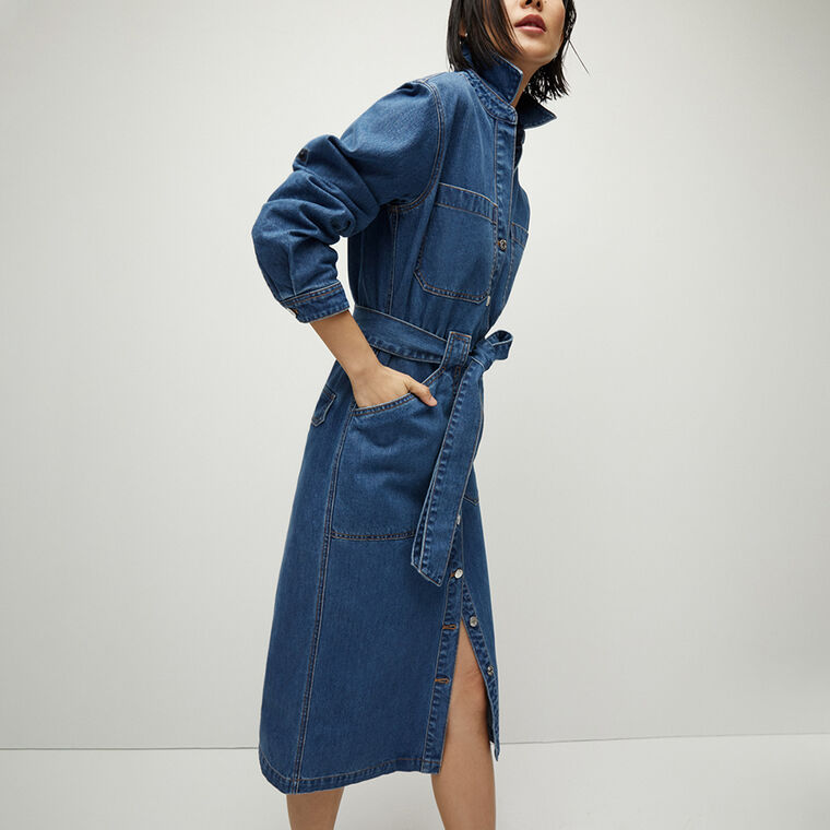 Evelyn Chambray Dress image number null