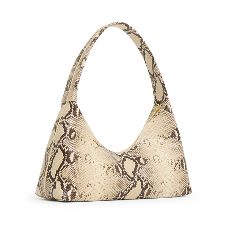 Candy Snake-Embossed Leather Shoulder Bag image number null
