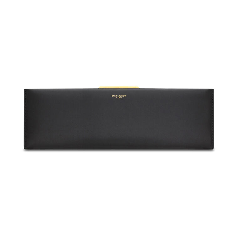 Midnight Small Clutch In Satin image number null