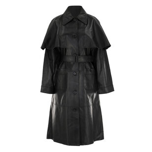 Caitlin Leather Trench Coat