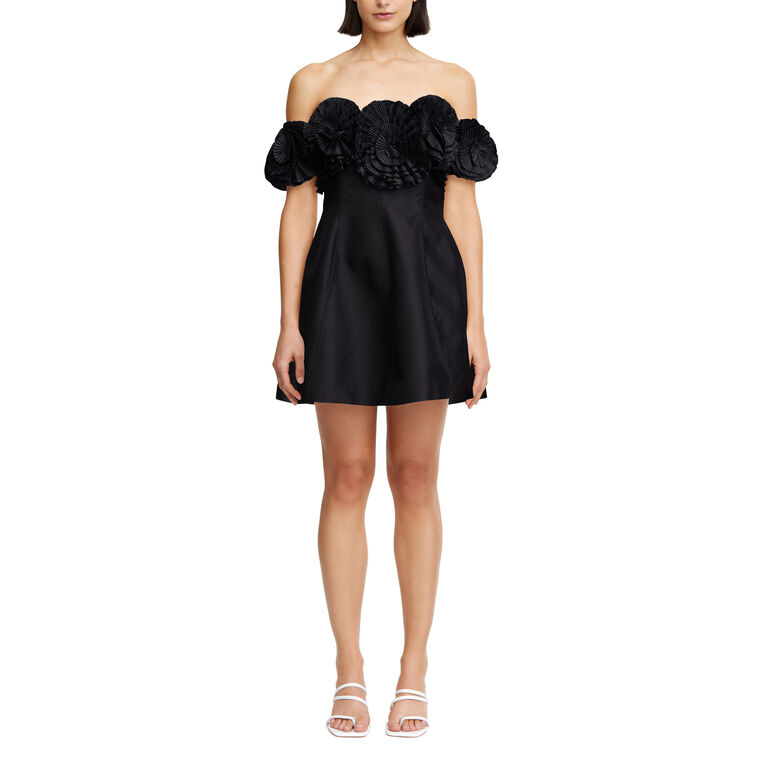 Trusley Off-The-Shoulder Mini Dress With Rosette Details image number null