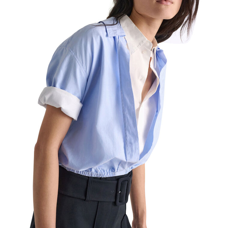 Powerful Ease Short Sleeve Cropped Blouse image number null