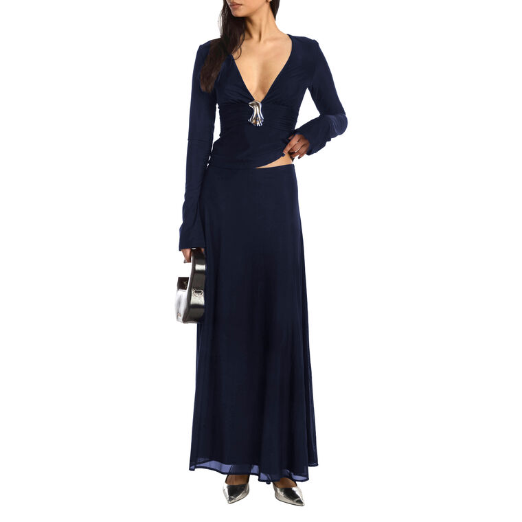 Floor-Length Mesh Circle Skirt image number null