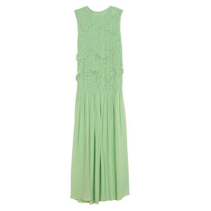 Sway Sleeveless Beaded Smocked Maxi Dress