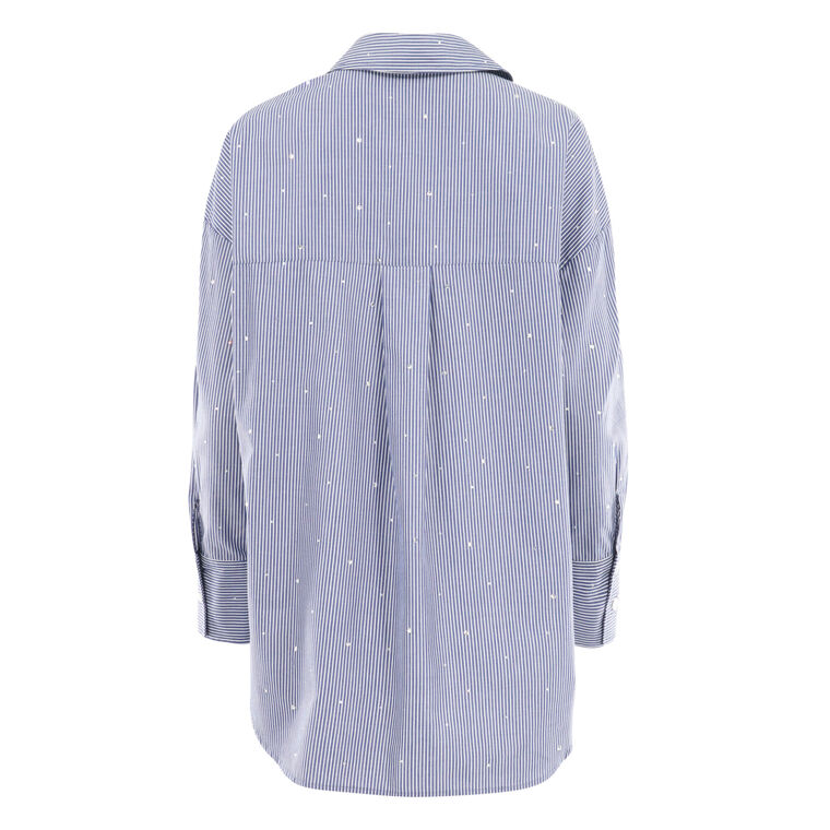 The Frankie Crystal Stripe Shirt image number null