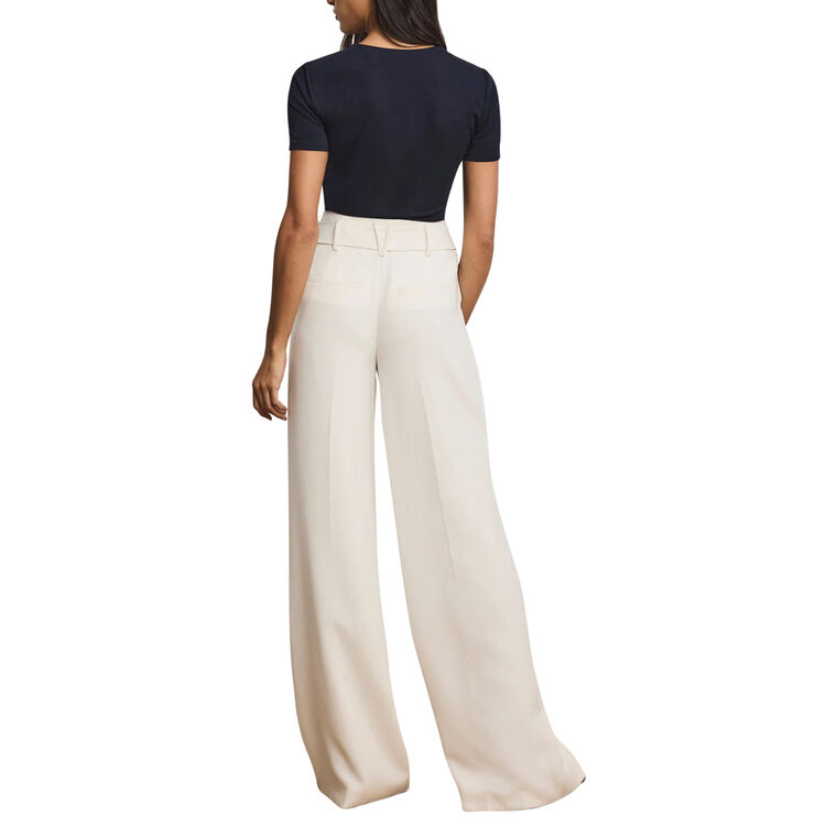 Tai Scarf-Belted High-Rise Wide-Leg Pant image number null