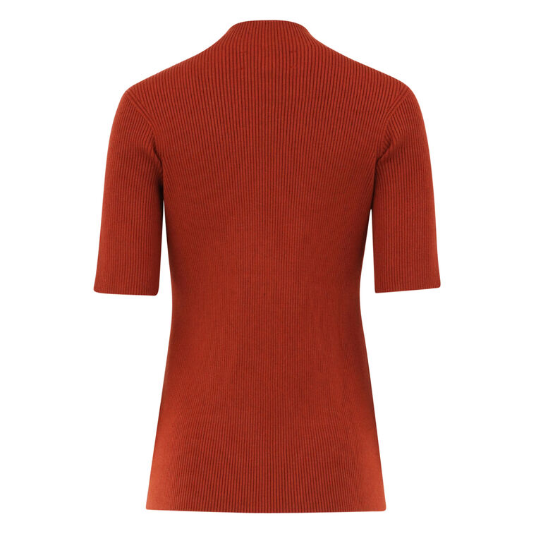 Ecovera Knit Short Sleeve Mock Neck Top image number null