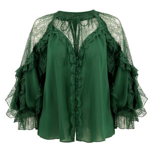 Aleena Lace Cold Shoulder Blouse