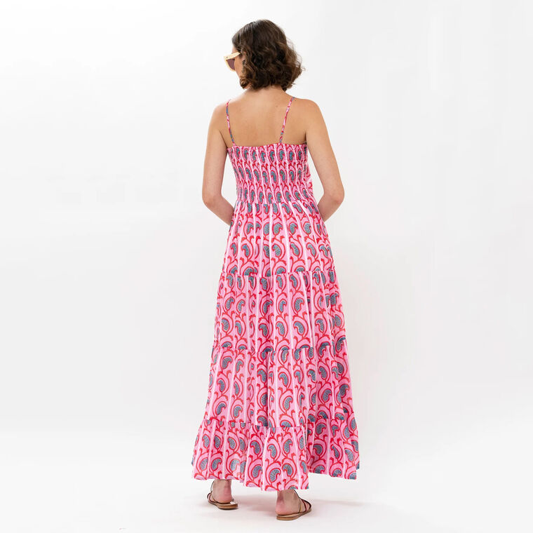 Smocked Back Maxi Dress image number null