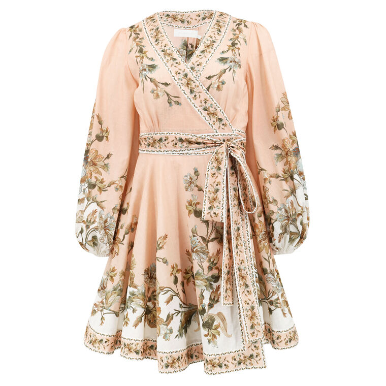Chintz Wrap Mini Dress image number null