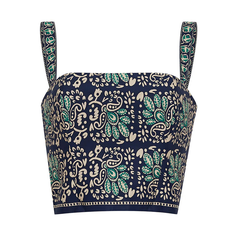 Helena Sleeveless Crop Tank Top image number null