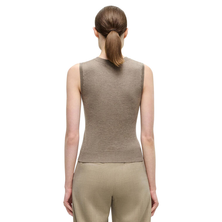 Ava Sleeveless Knit Top In Fine Cashmere image number null