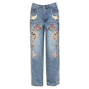 Kara Beaded Denim Jeans
