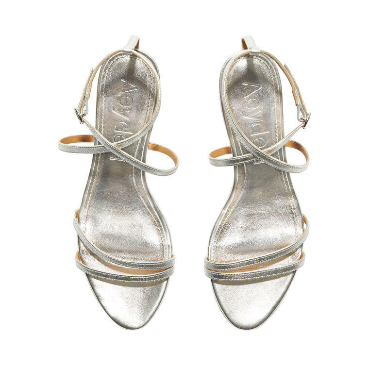 Maeve Metallic Leather Stiletto Sandal image number null