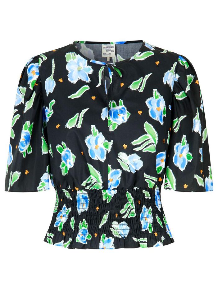 Mamie Printed Short Sleeve Top image number null
