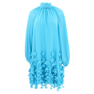 Long Sleeve Swing Dress With Cone Hem