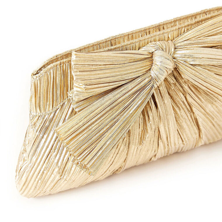 Rayne Pleated Frame Bow Clutch image number null