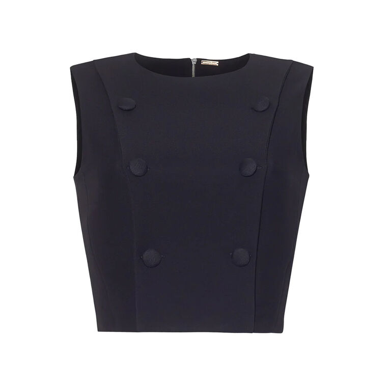 Cropped Wool Gilet image number null