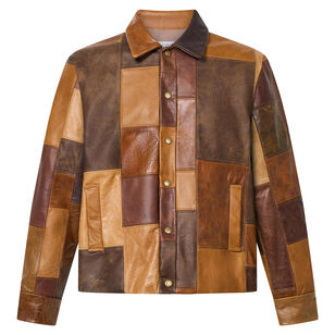 Bailey Patchwork Leather Bomber Jacket