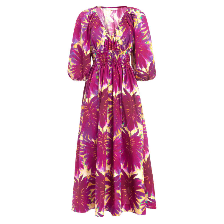 Ava Elbow Sleeve Midi Dress image number null