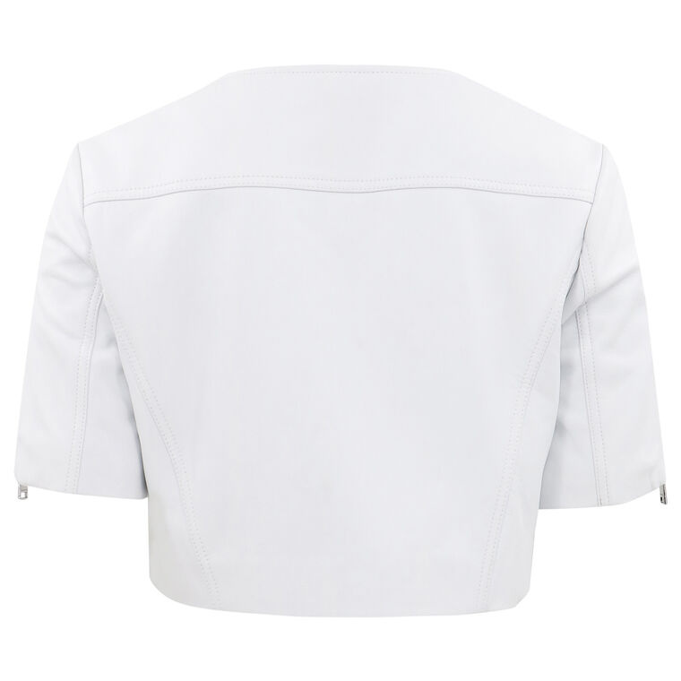 Kirsi Cropped Leather Jacket image number null