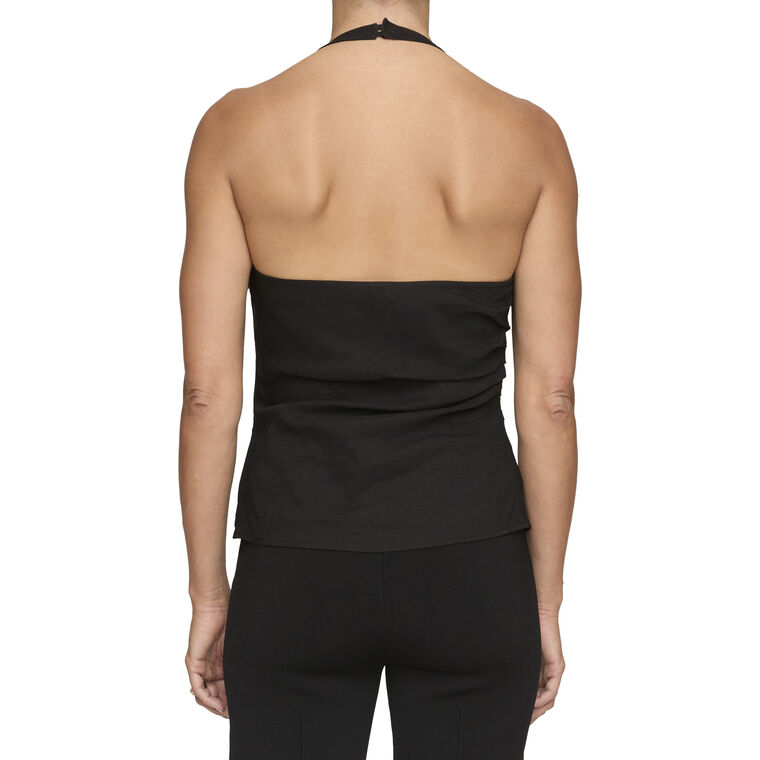 Sylvie Linen Halter Top image number null