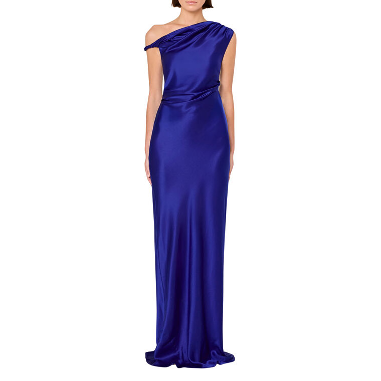 Modesto Asymmetrical Silk Maxi Dress image number null
